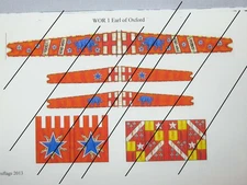 15mm Medieval Wars of the Roses Flags Lacastrian Earl of Oxford WOR 3