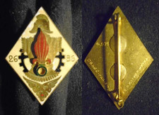 INSIGNE MILITAIRE – 26 BATAILLON DE GÉNIE LÉGION - DRAGO METRA DÉPOSÉ - G 979