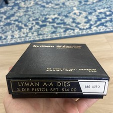 Lyman 380 Auto 3Die Pistol Set All American Vintage In Box
