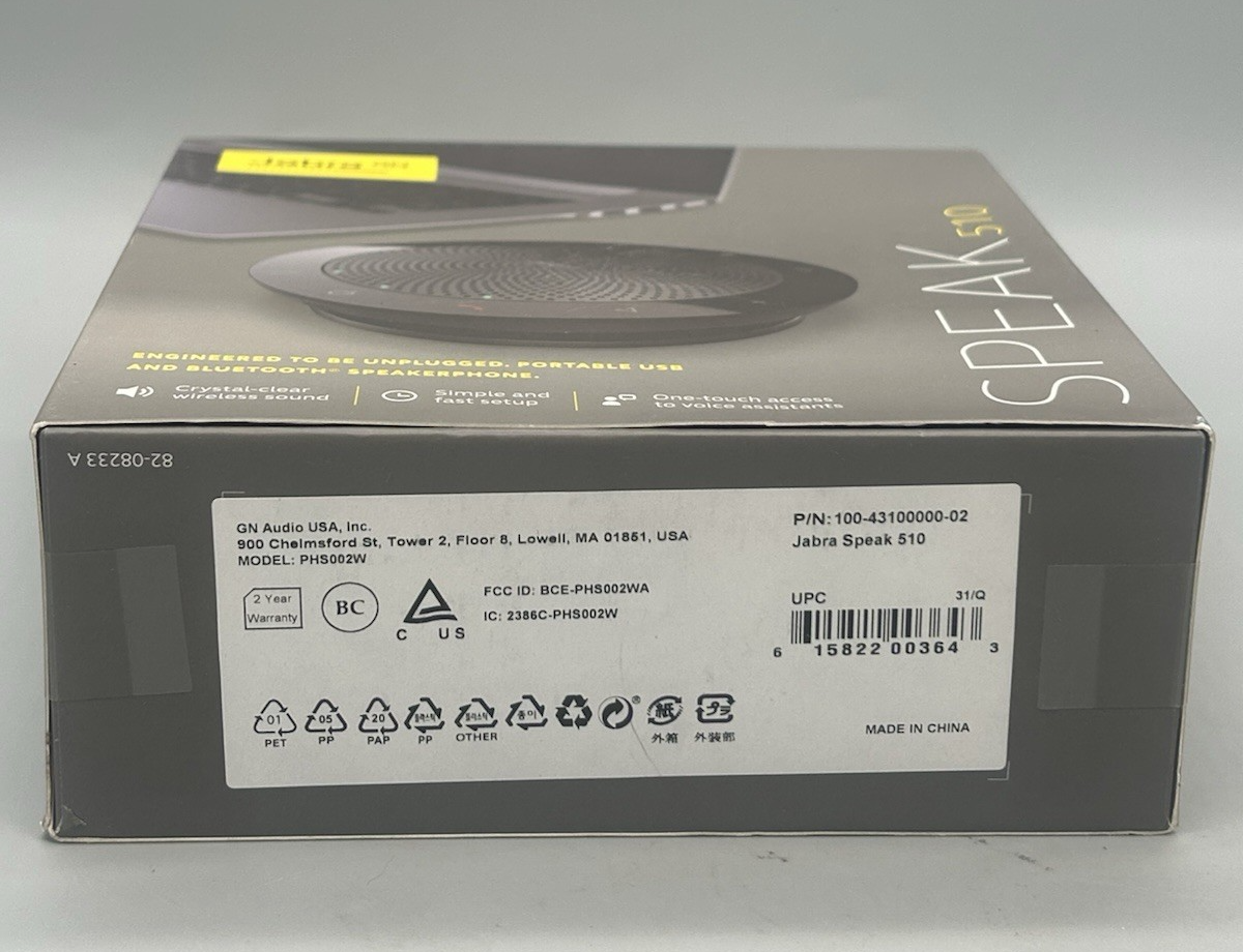 Jabra Speak 510 Bluetooth Speaker for PC - 1004310000002 for