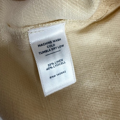 Women's Marine Layer Cream Holland Crop Long Sleeve Linen Blend Casual Jacket L - Picture 5 of 7