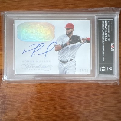 Panini Flawless Debut Signatures Nomar Mazara Auto 2017 Baseball Card 24/25