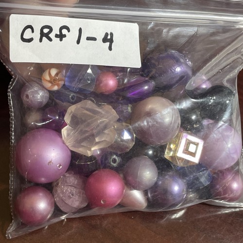 Vintage Loose Mixed Size Plastic Crafting Beads Lot CRF1-4 - Picture 5 of 5