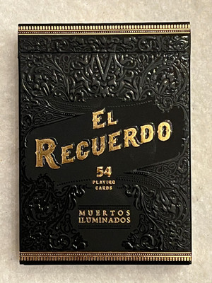 El Recuerdo Muertos Iluminados (Black) - Playing Cards - Opened
