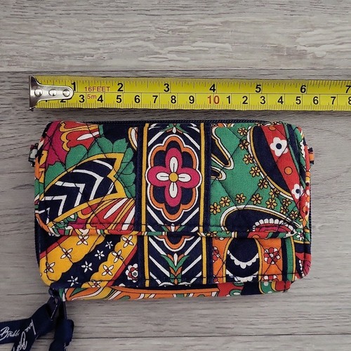 Portafoglio Vera Bradley doppio occhio veneziano paisley pochette cerniera magnetica colorato - Foto 8 di 10