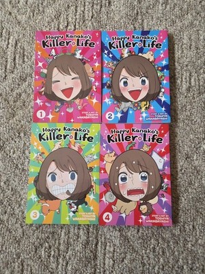 Happy Kanako's killer life Vol 1-4 Manga Toshiya Wakabayashi in Color New 