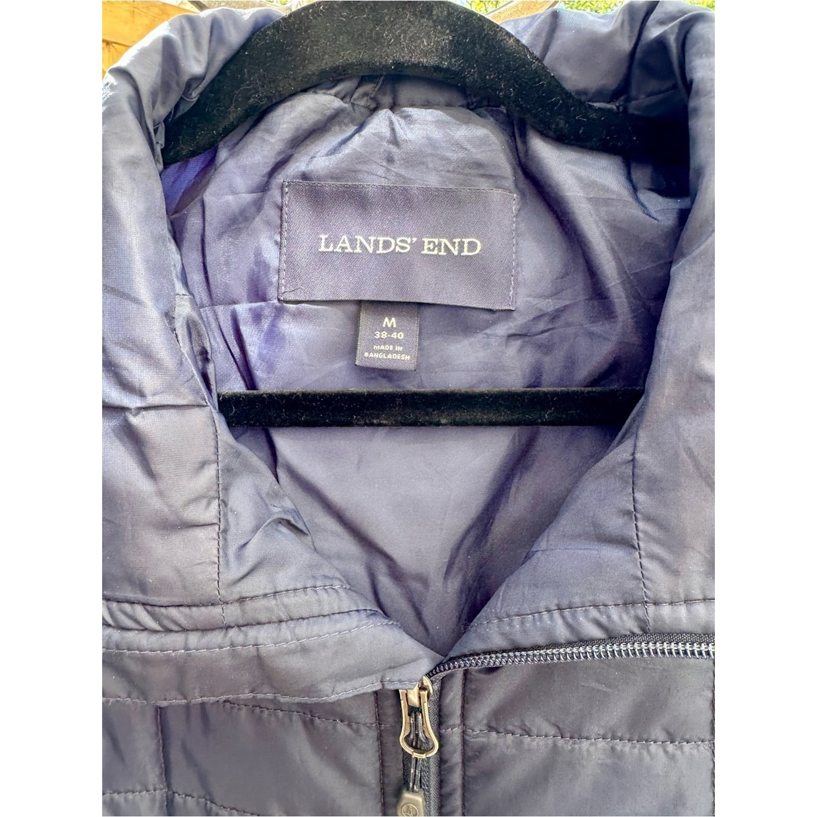 Lands’ End Mens PrimaLoft Lightweight Quilted Jacket Navy Blue Mens Medium 38 40 - second product detail image