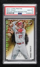 2022 Topps Pristine Gold Pulsar Refractor 35/50 Mike Trout #1 PSA 10 GEM MT gp1