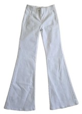 We The Free Keira Womens White Flare Stretch Denim Jeams Pull On Pants Sz 26