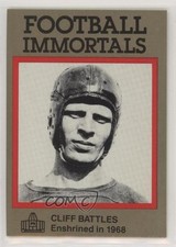 1985-88 Football Immortals Cliff Battles #10 HOF 2g2