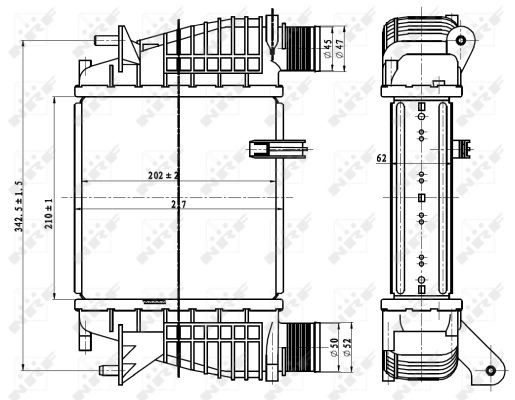 Fits NRF 30866 INTERCOOLER / CHARGER