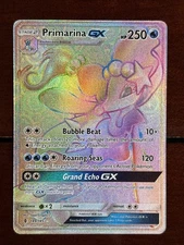 Pokemon Guardians Rising Primarina GX 149/145 Secret Full Art Rare