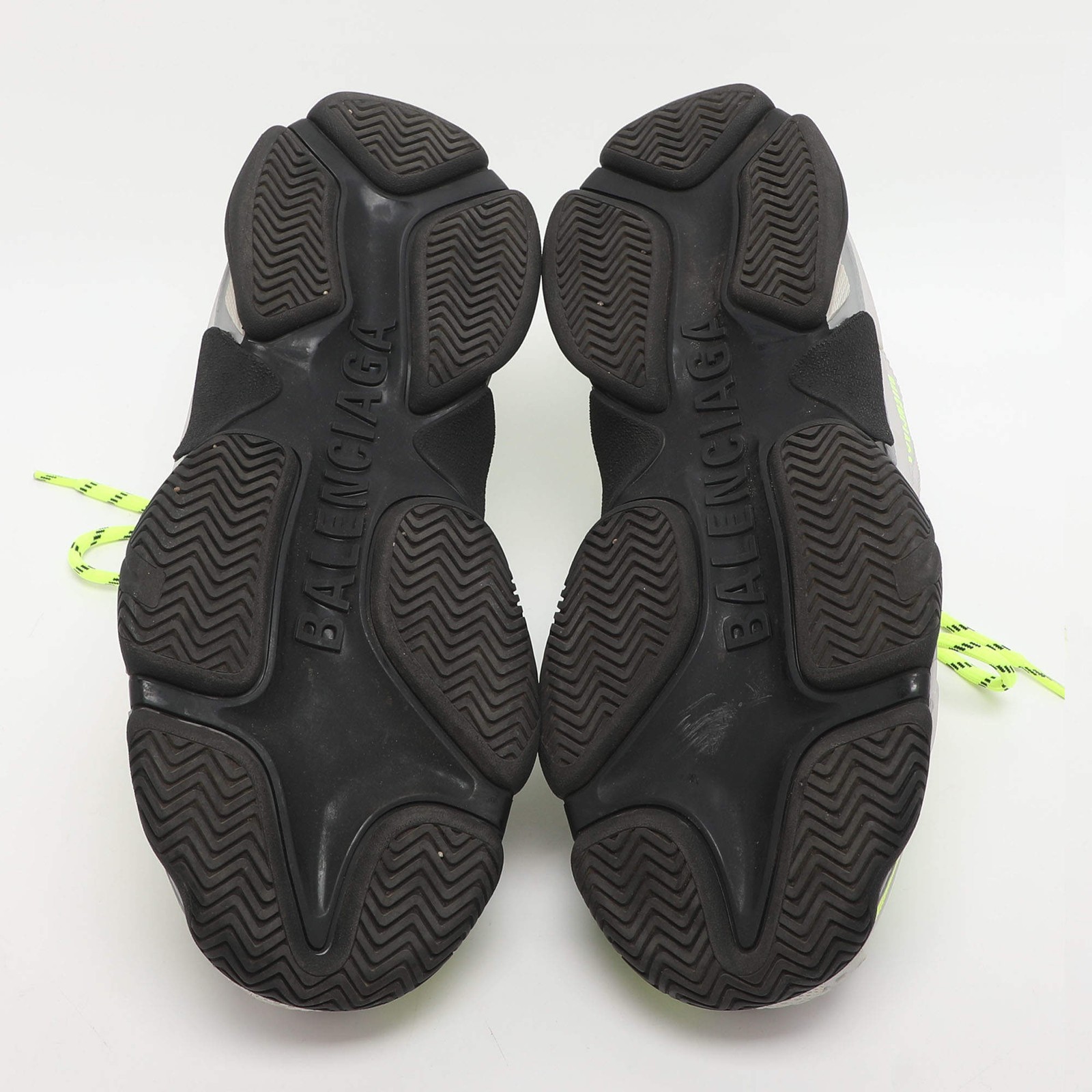 Balenciaga x Adidas Triple S Size 44 Neon GreenGrey Leather and Mesh Low Top thumbnail 6