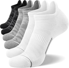 6 Pack Men's Ankle Running Socks Athletic Sports Socks Size 9-12
