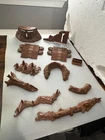Vtg 1960's Marx WWII Battleground Play Set Terrain Fortifications Equipment Lot