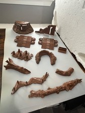 Vtg 1960's Marx WWII Battleground Play Set Terrain Fortifications Equipment Lot