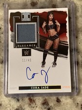 2023 Panini WWE Impeccable Cora Jade Elegance Memorabilia Patch Auto 11/49 SP