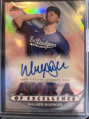 2022 Topps finest Walker Buehler Aura Of Excellence Auto /50 ARA-WS Dodgers