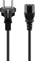 Goobay 59571 KaltgeräTe-Anschlusskabel, 1,8 M, Schwarz Schutzkontaktstecker (Typ
