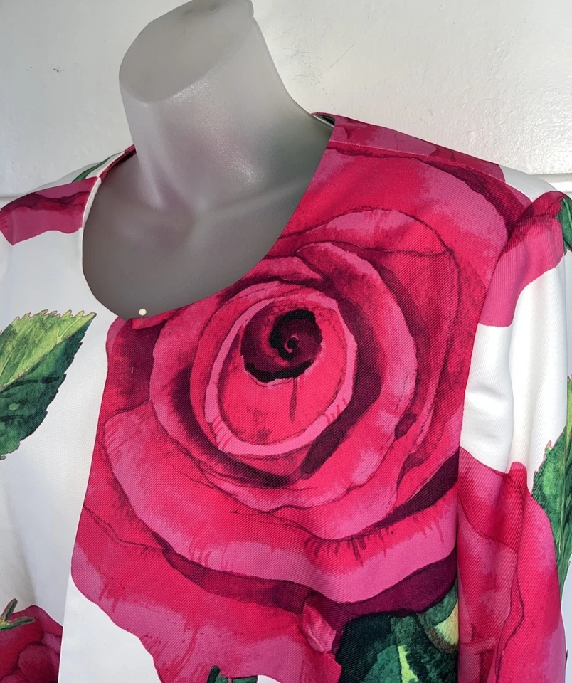 NUEVO CON ETIQUETAS Dorinda Clark Cole Rose 🌹 Colección GIANT FUCSIA BLOOM Vestido Chaqueta XL Foto 4 de 4