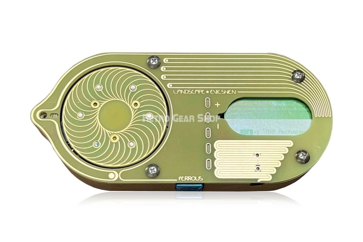 Landscape Ferrous Spinning Magnetic String Resonator + Soundwich