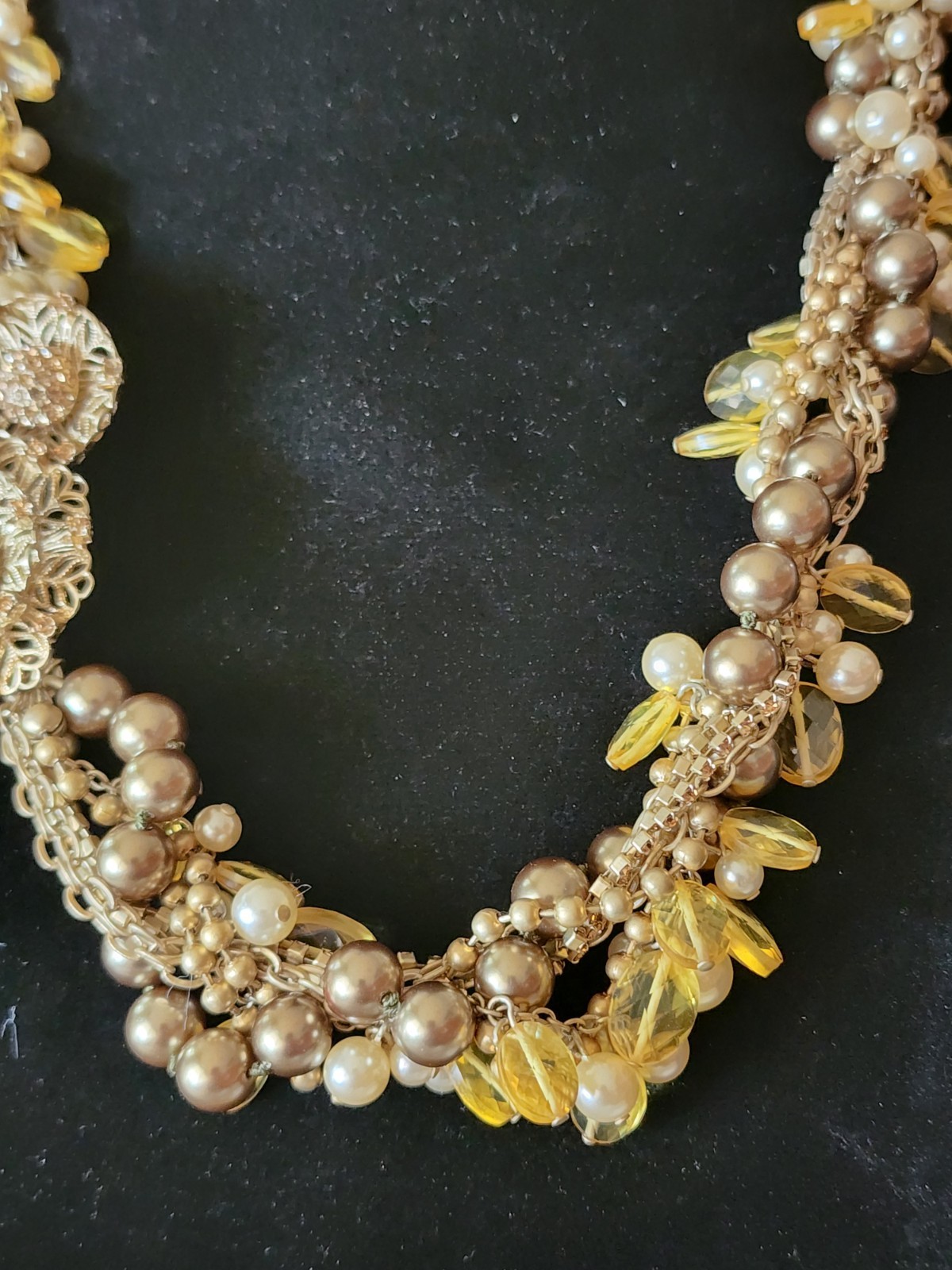 Talbots Multi-Strand Chunky Statement Necklace Go… - image 4