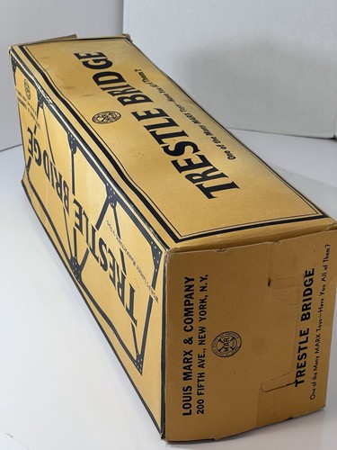 New Vintage MARX 18" Metal Railroad Trestle Bridge w/ Original Box - Picture 10 of 15