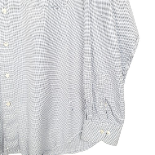 ARMANI Blue Shirt Collezioni Made In Italy Long Sleeve Casual Cotton Mens L - Picture 4 of 8