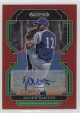 2022 Panini Prizm Draft Picks Red 45/50 Javier Santos #PDP211 Auto nd3