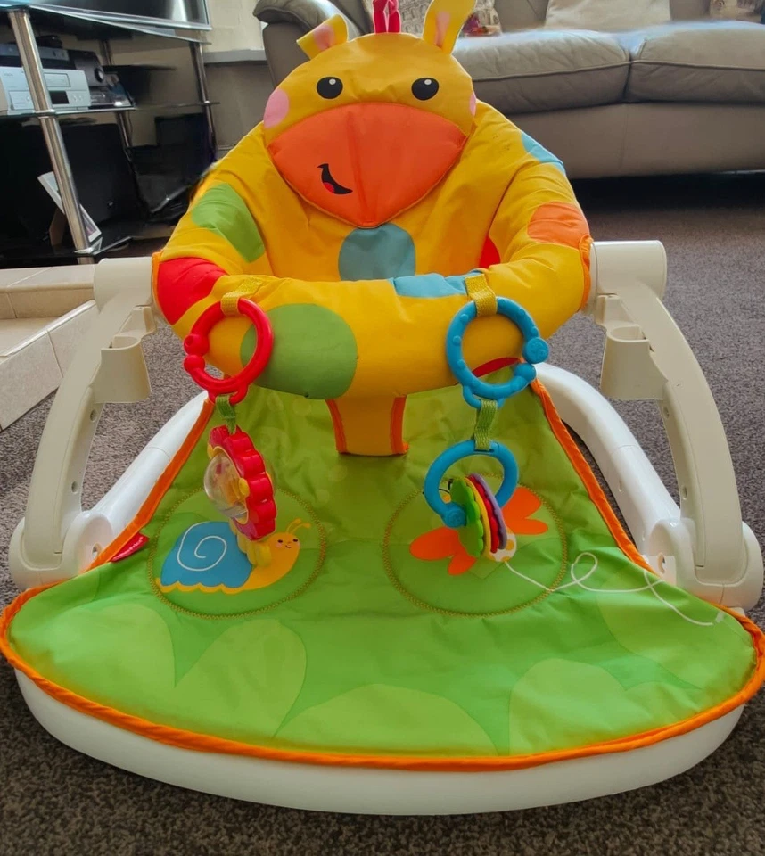 Fisher-Price Giraffe Sit Me Up Floor Seat with Tray, Foldable - Image 2 of 4