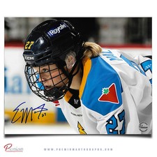 Emma Maltais Toronto Sceptres PWHL Autographed 8x10 Photo Closeup Away Jersey
