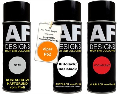 Spraydose Set für Viper P62 Omaha Orange Autolack Klarlack Grundierung Spraydose
