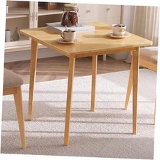  Bamboo Dining Table, Square Dining Table for 27.6"L x 27.6"W x 29.5"H Natural