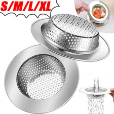 2PCS 4.5" Kitchen Bathroom Sink Strainer Stainless Steel Filter Drain Strainer