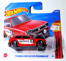 Hot Wheels - '73 Honda Civic Custom - Red - Jdm - Then and Now 2025 - JBB42