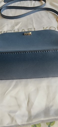 Michael Kors MK Logo Blue Dome Crossbody Bag Gold Strap/blau - Bild 6 von 20