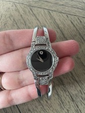 Rare Movado Amorosa Diamond Bangle Watch 0.90ct Bezel & Bracelet 84 E4 1842 24mm