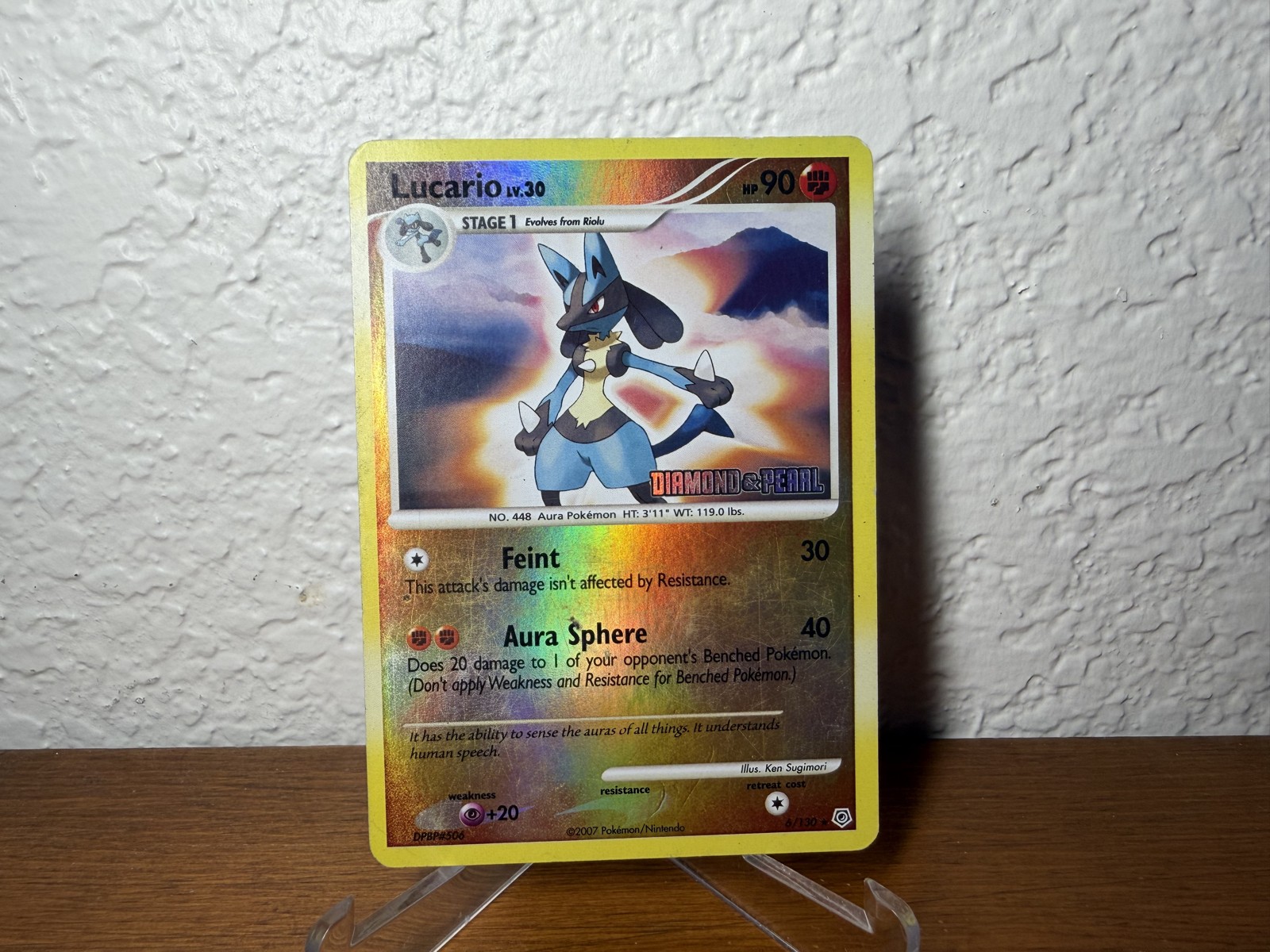 Lucario 6/130 Diamond and Pearl Reverse Holo