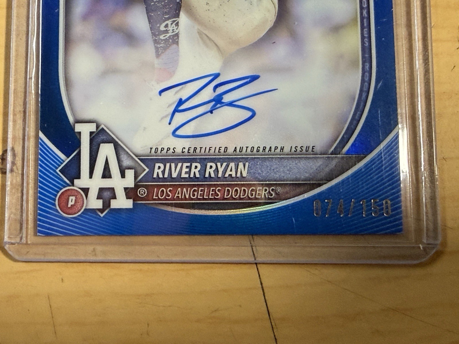2025 Bowman Chrome Blue Ref Auto RC River Ryan #CRA-RR #074/150 view 13