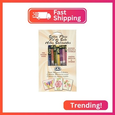 DMC 1008FPK2 Shiny Pastel Whispers Satin Floss Pack, Colors may vary, 8.7-Yard