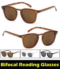 Inner Bifocal Reading Sunglasses Sun Reader Retro Square UV400 1.00  4.00