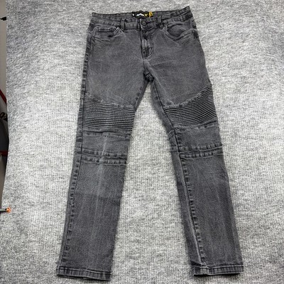 RAW X Men's Jeans - Size 34x29 - Black - Distressed Skinny Slim Fit