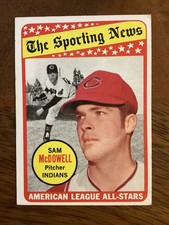 1969 Topps Sam McDowell Cleveland Indians Sporting News All Star #435 EX+