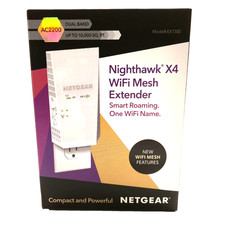 Netgear EX7300v2 Nighthawk X4 AC2200 Dual Band Smart WiFi Mesh Extender Open Box
