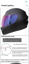 Bike or Gocart Helmet - Zorax ZOR-819 Matt Black XS (53-54cm) Iridium Visor