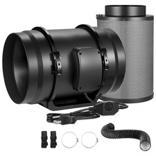 8" Inline Duct Fan 180 CFM with Carbon Filter Duct Kit for Grow Tents