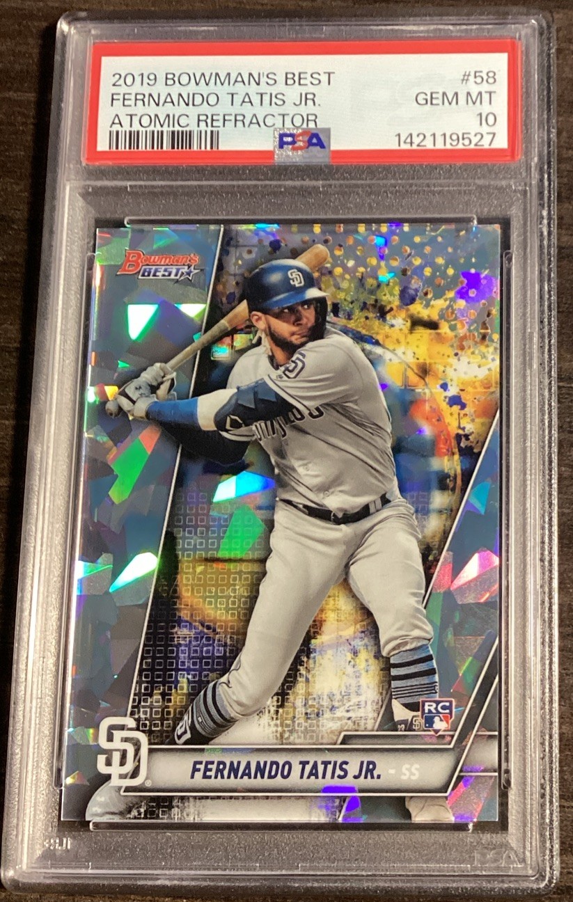2019 Bowman's Best Fernando Tatis Jr. PSA 10 Gem Atomic Refractor Rookie #58 RC