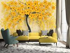 3D Yellow Petals B6434 Wallpaper Wall Mural Removable Self-adhesive Amy