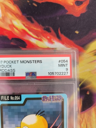 Pokemon Card Enton Psyduck Pocket Monsters Carddass 1997 Bandai Japanese PSA 9 - Bild 4 von 5