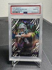 2025 Panini Select - Premier Level Tetairoa McMillan #144 Zebra Shock Prizm (RC)